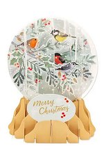Winter Birds<br>2023 Pop-Up Snow Globe Card